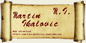 Martin Ikalović vizit kartica